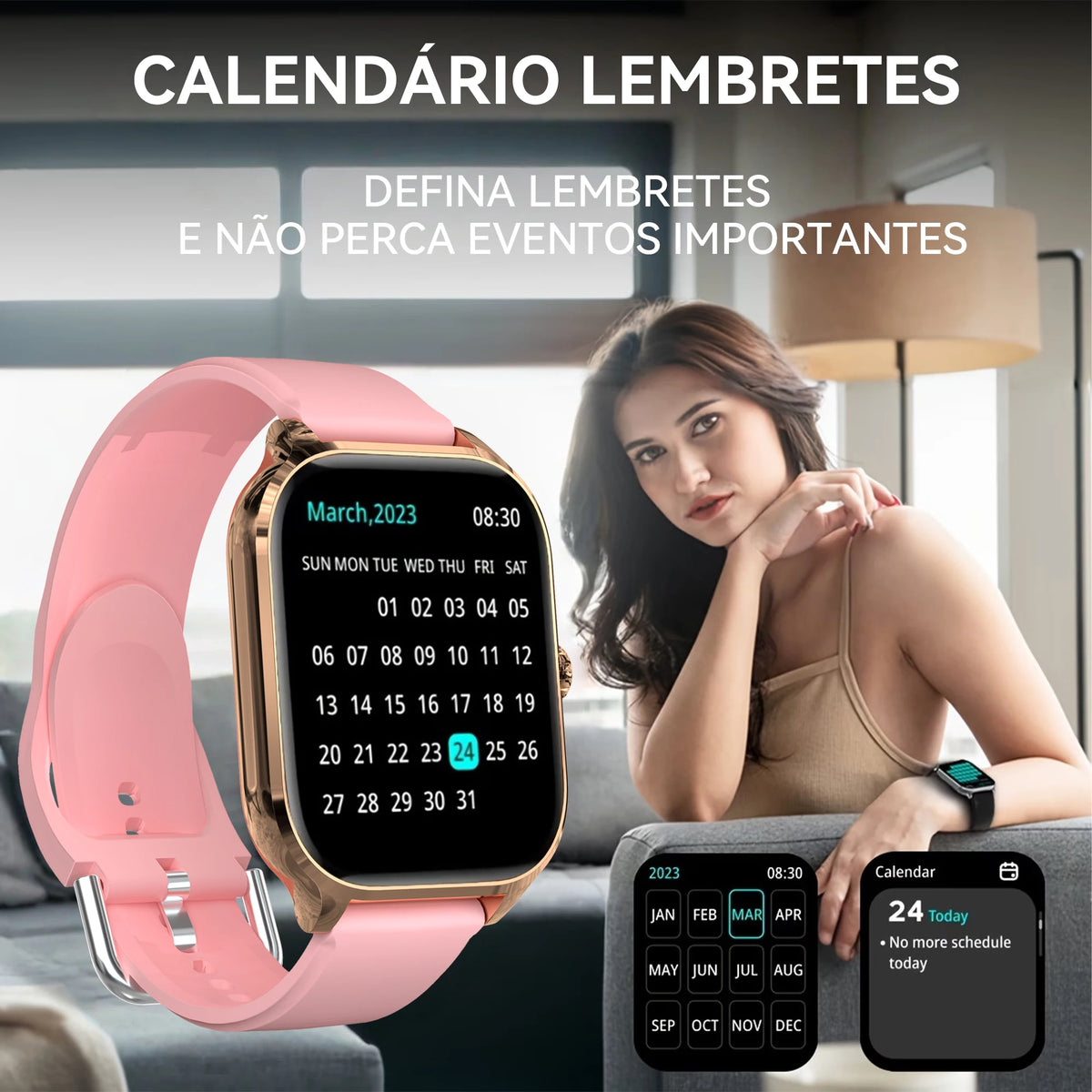 Smartwatch H9 Tela Curva 2.01" com Chamadas