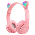 Fone Bluetooth Orelha de Gato LED RGB