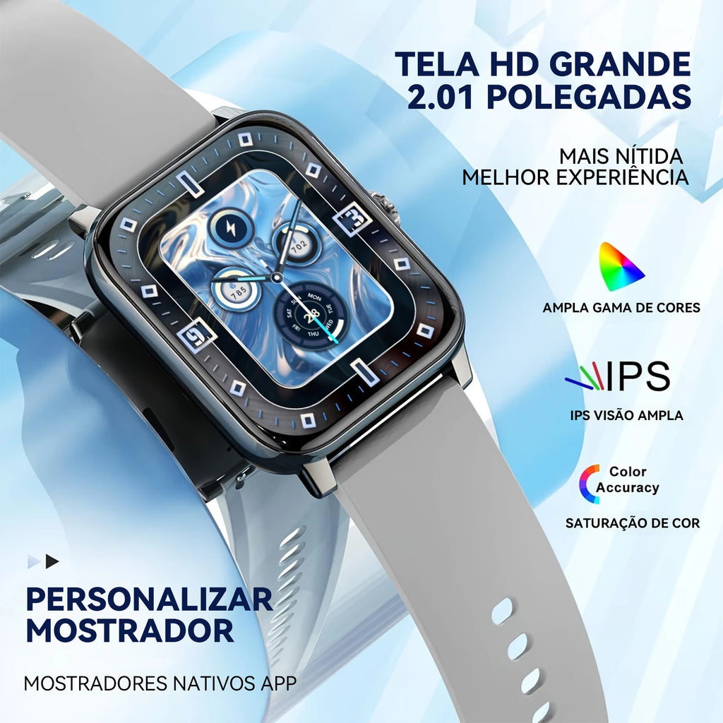 Smartwatch H9 Tela Curva 2.01" com Chamadas