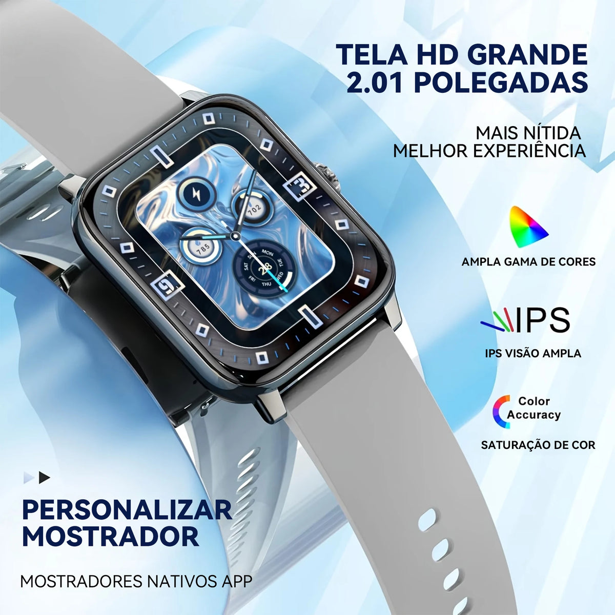 Smartwatch H9 Tela Curva 2.01" com Chamadas
