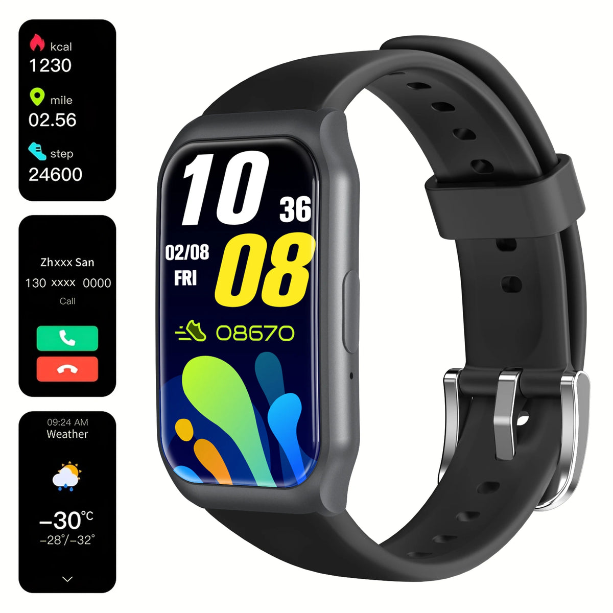 Mini Smartwatch Tela Touch 1.45" com Chamadas