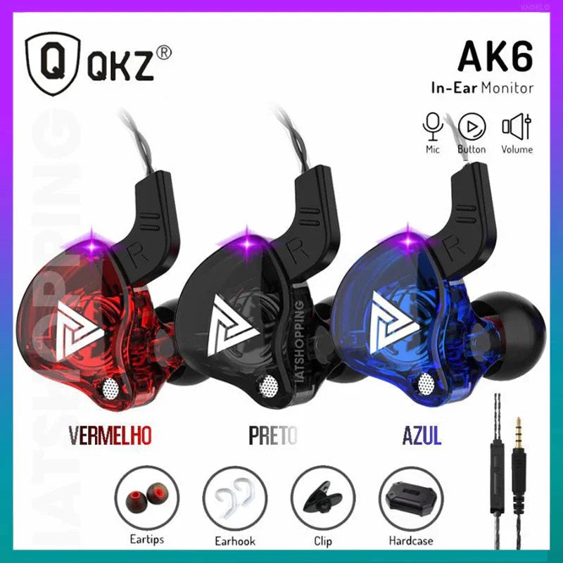 Fone Esportivo QKZ com Microfone