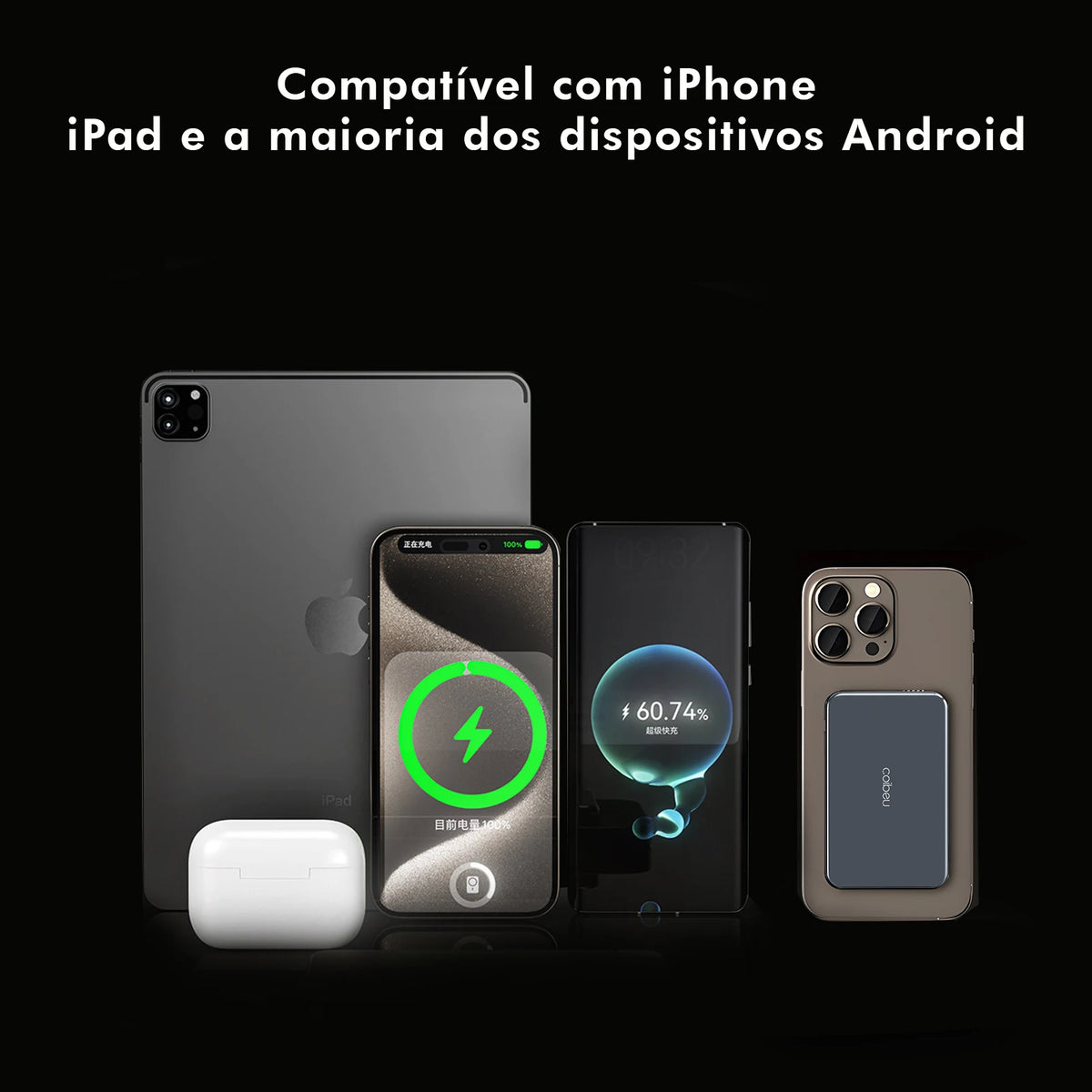 Power Bank Magnético 10000mAh Wireless 15W