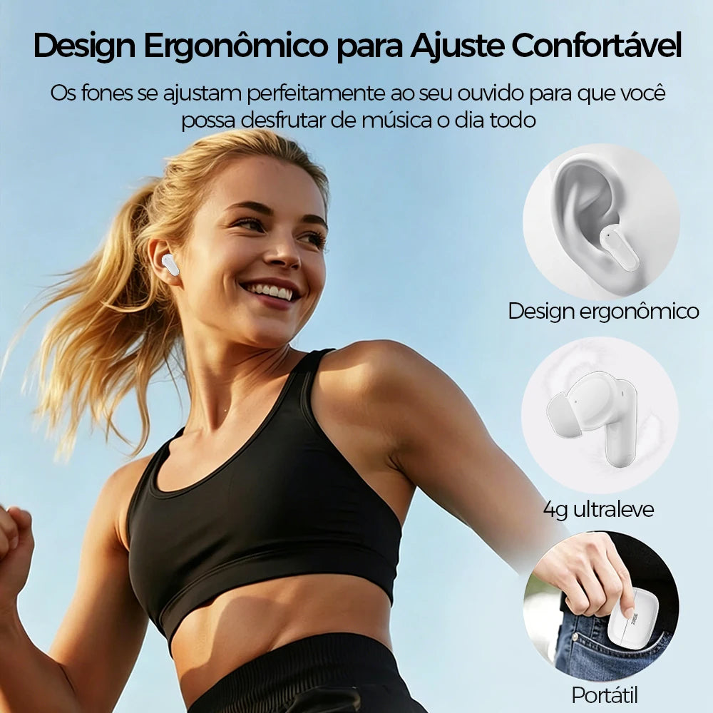 Fone Esportivo ZRSE Bluetooth 5.4 à Prova d'Água