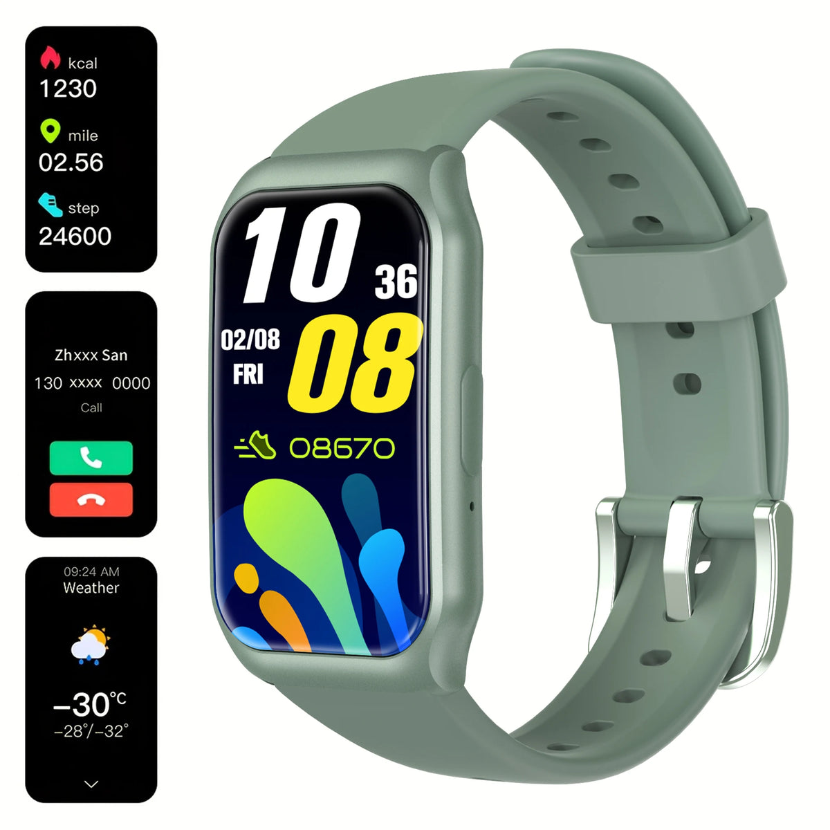 Mini Smartwatch Tela Touch 1.45" com Chamadas