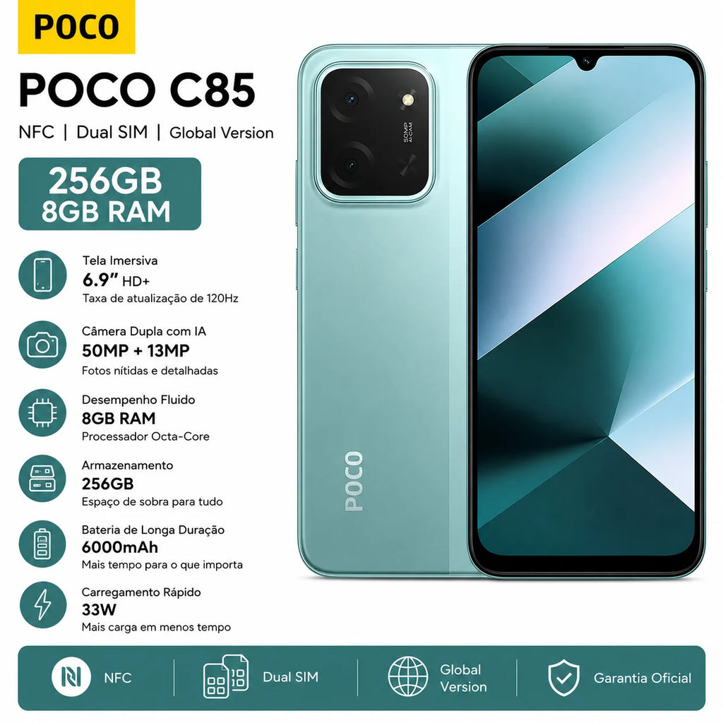 Xiaomi POCO C85 NFC 256GB Verde Global