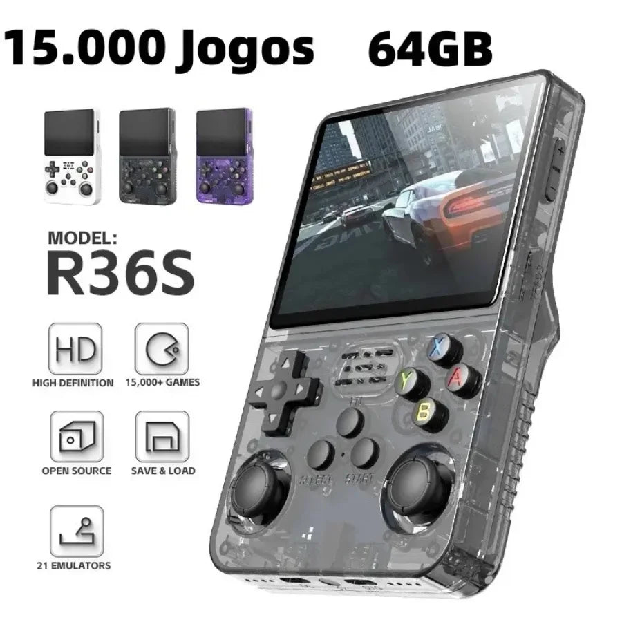 Videogame Portátil Retrô 15.000 Jogos Linux