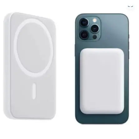 Carregador Portátil Indução para iPhone/Android Magsafe Apple Sem fio Bateria Carga 5000mAh