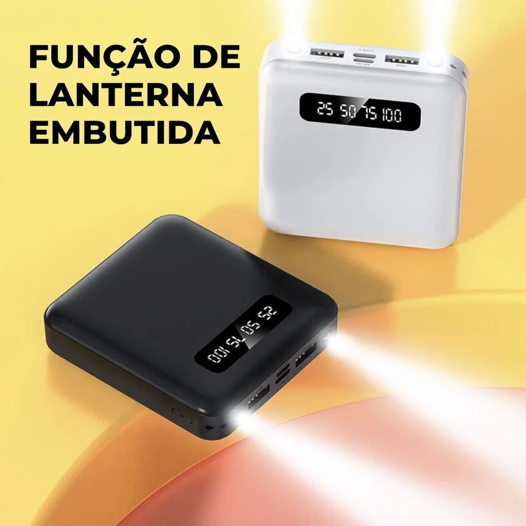 Power Bank 10000mAh com 4 Cabos Integrados
