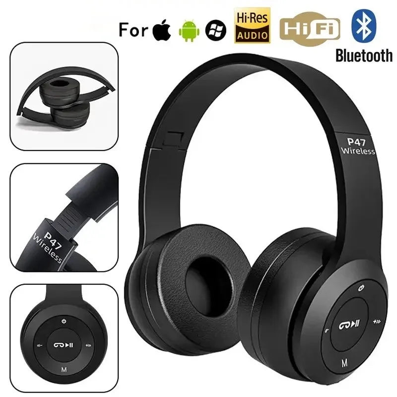 Fone Bluetooth P47 5.0 com Micro SD