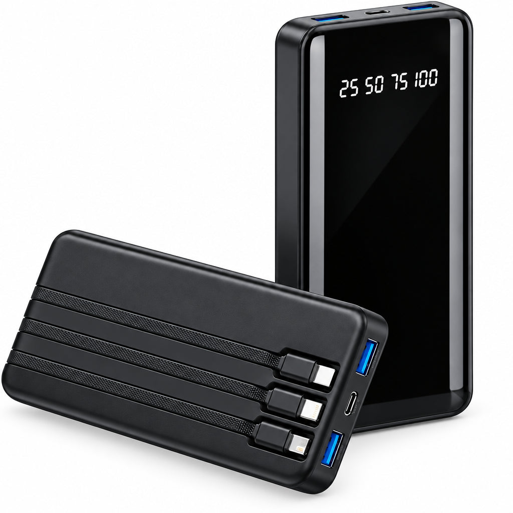Power Bank 20.000mAh com Lanterna e Display Digital