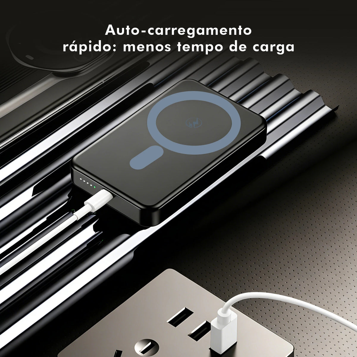 Power Bank Magnético 10000mAh Wireless 15W