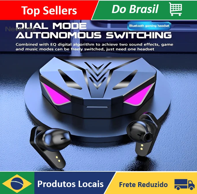 Fone TWS X15 Bluetooth 5.0 Surround Gamer