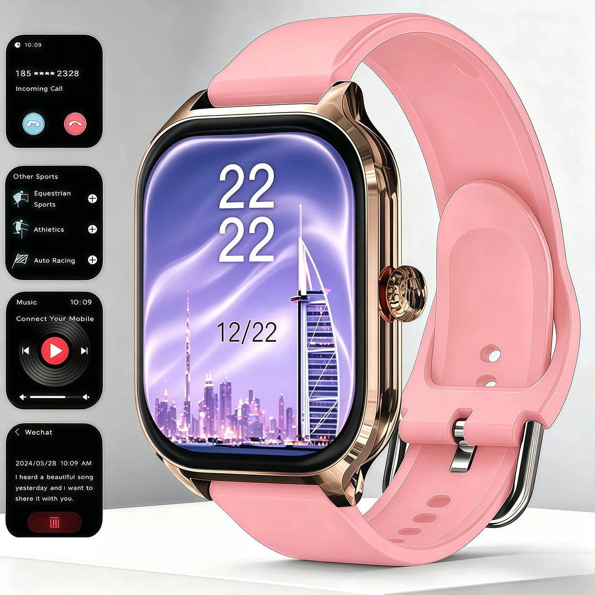 Smartwatch H9 Tela Curva 2.01" com Chamadas