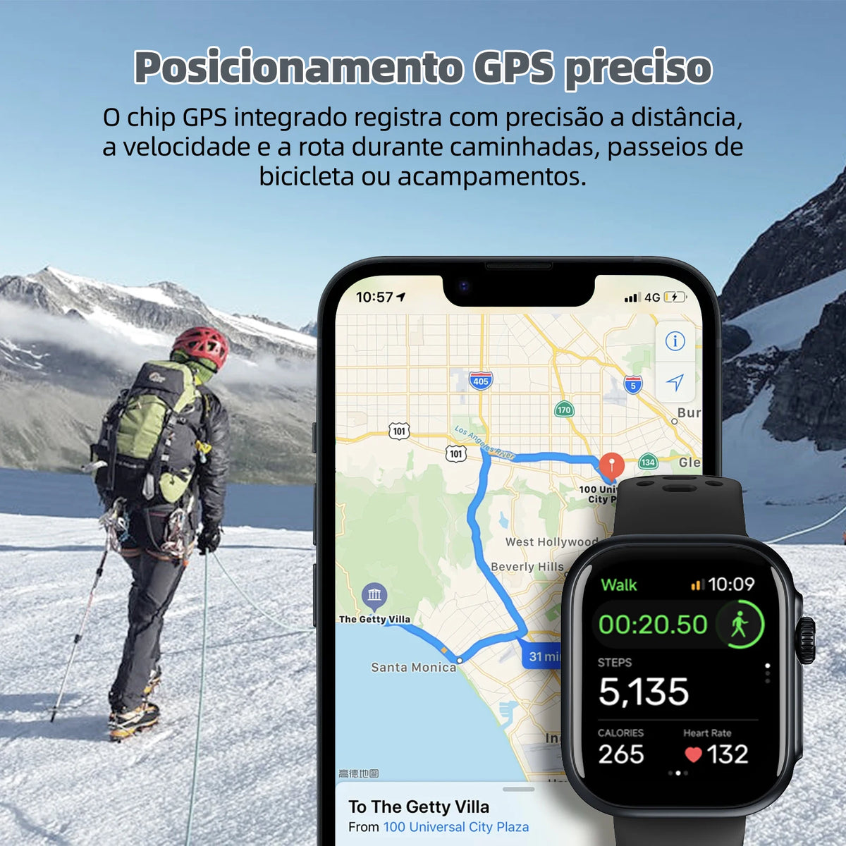 Smartwatch BETTDOW AI GPS com Alexa e Chamadas