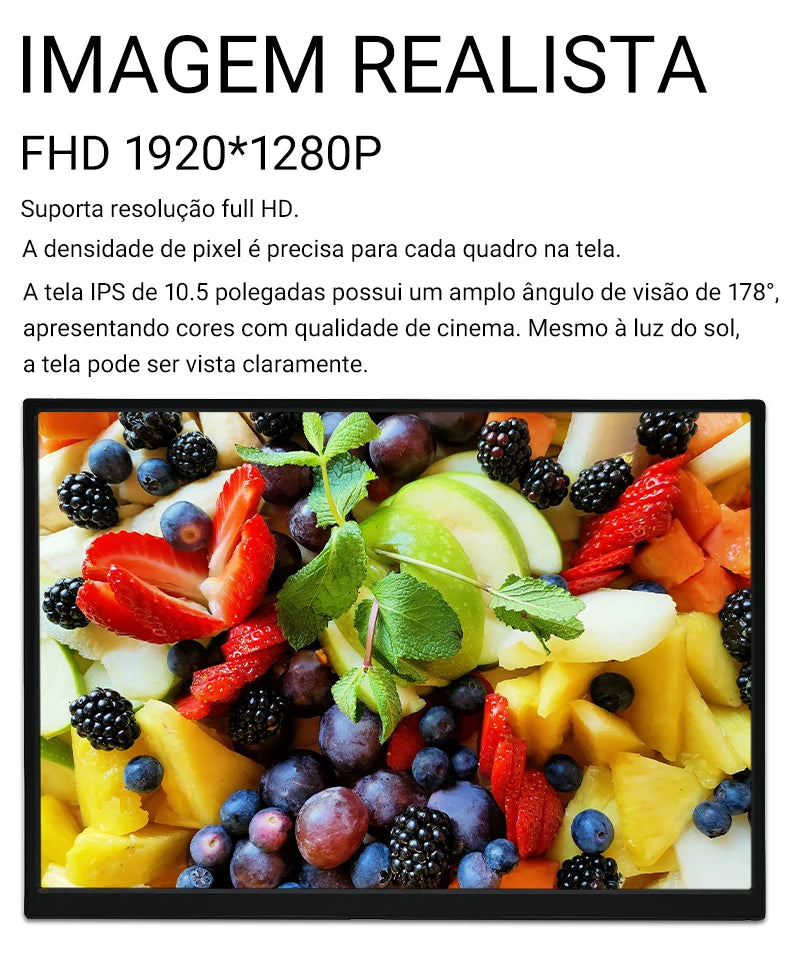 Monitor Portátil ZSUS 10" 60Hz Expansão
