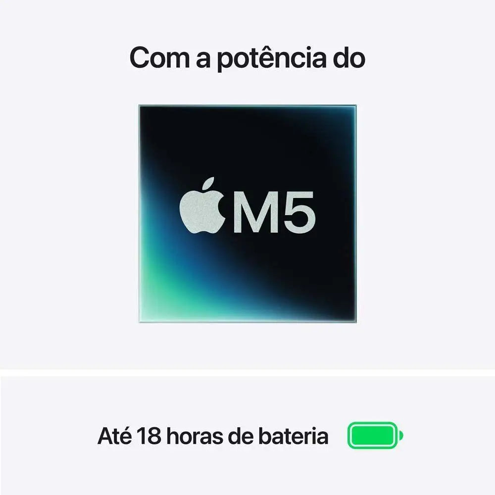 MacBook Air Apple 13" M5 16GB RAM 1TB SSD Prata