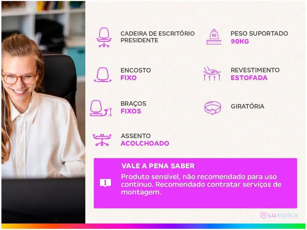 Cadeira Executiva President Giratória