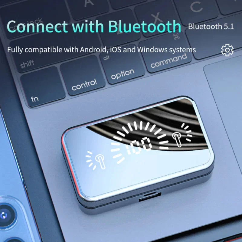 Fone TWS S20 Bluetooth com LED e Cancela Ruído