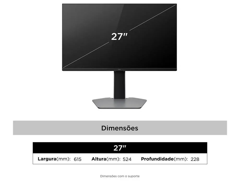 Monitor Gamer TCL QHD 16:9 Bivolt