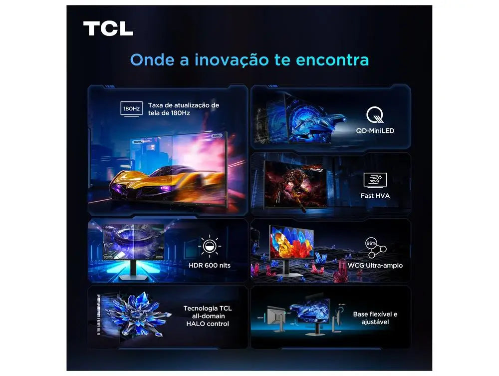 Monitor Gamer TCL QHD 16:9 Bivolt