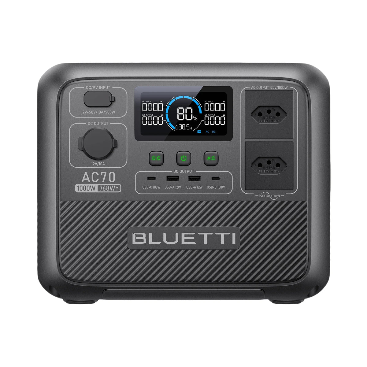 BLUETTI AC70 Estação de Energia Portátil
