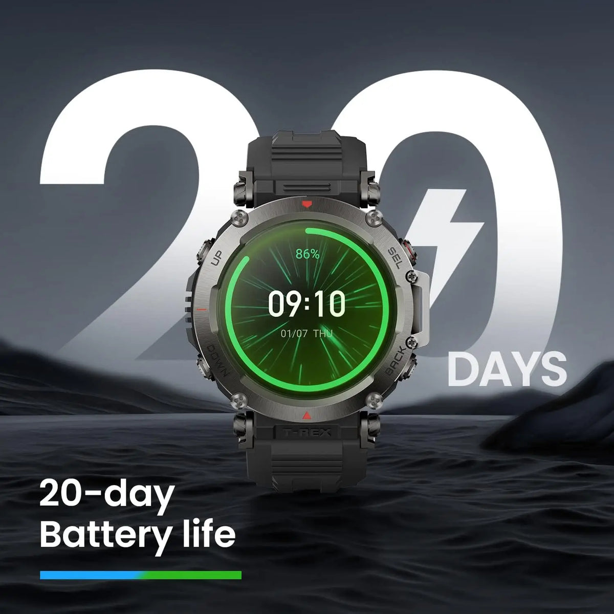 Amazfit T-Rex Ultra 47mm GPS 20 Dias de Bateria