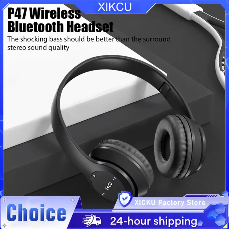 Fone P47 Bluetooth Wireless com Estojo