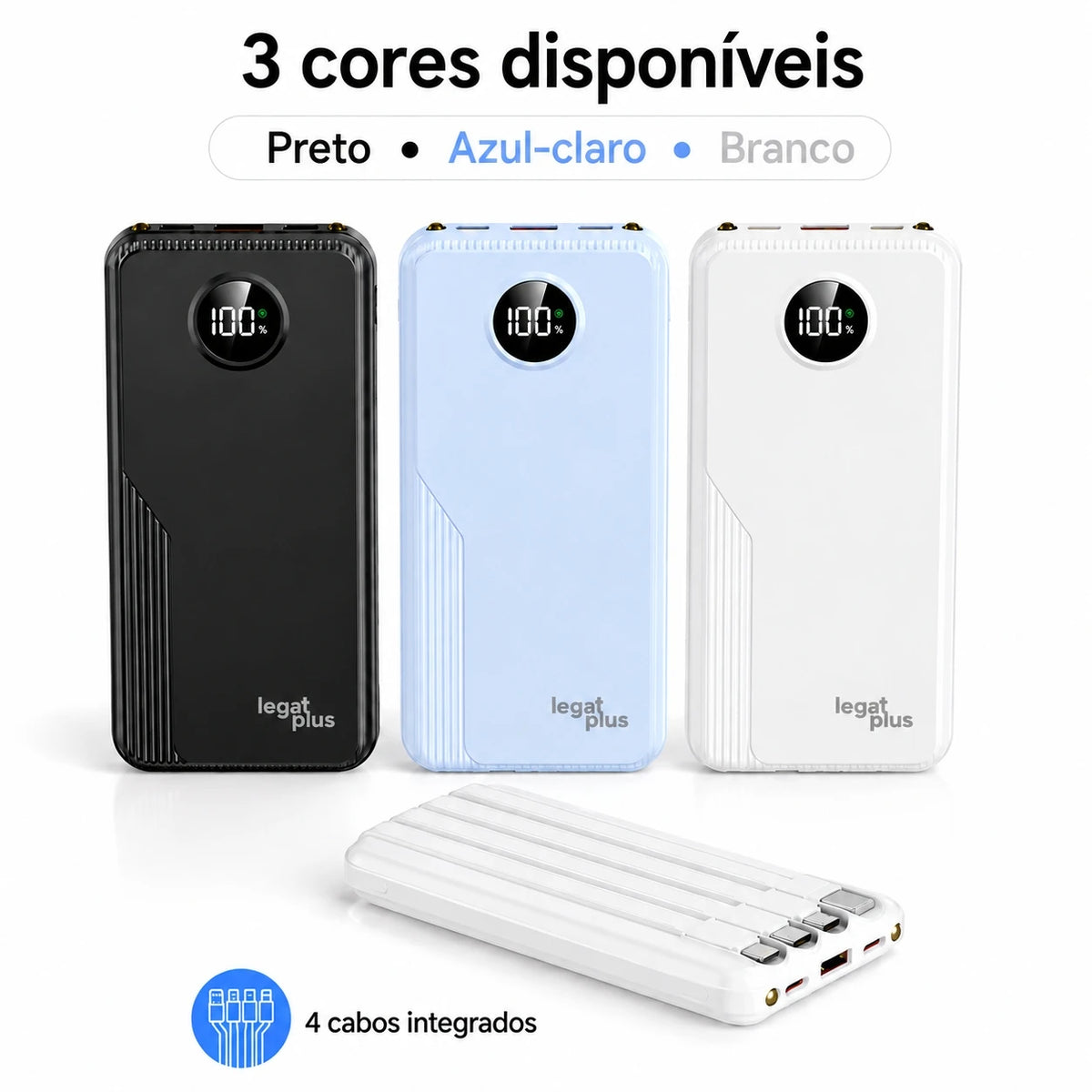 Power Bank 12000mAh/26000mAh Alta Capacidade