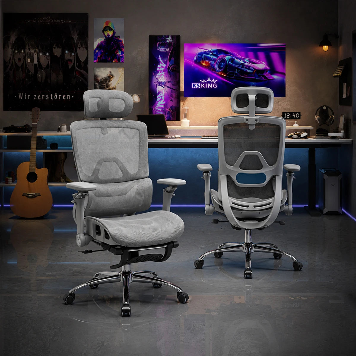 Cadeira Ergonômica Reclinável Escritório e Gamer