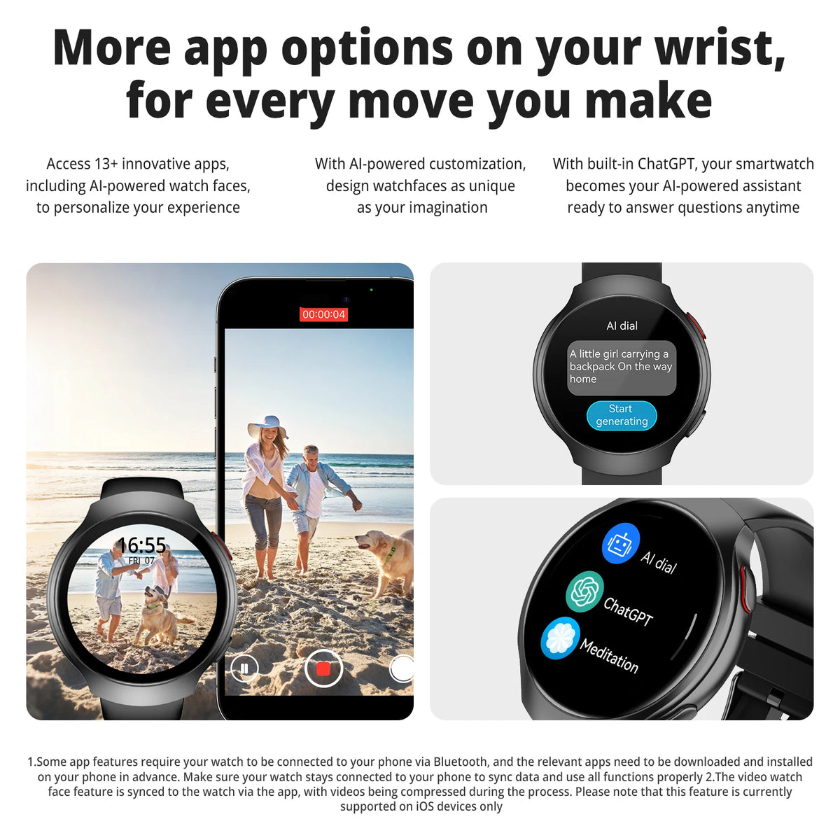 Smartwatch AIWR Orbit GPS AMOLED com ChatGPT