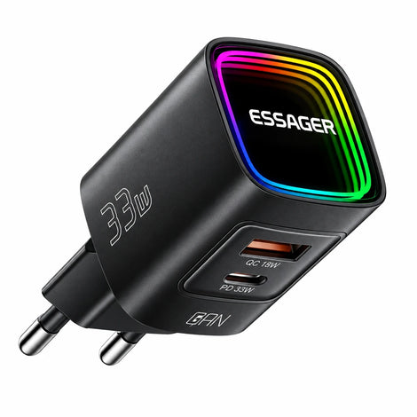 Carregador GaN Essager 33W USB-C Fast Charge