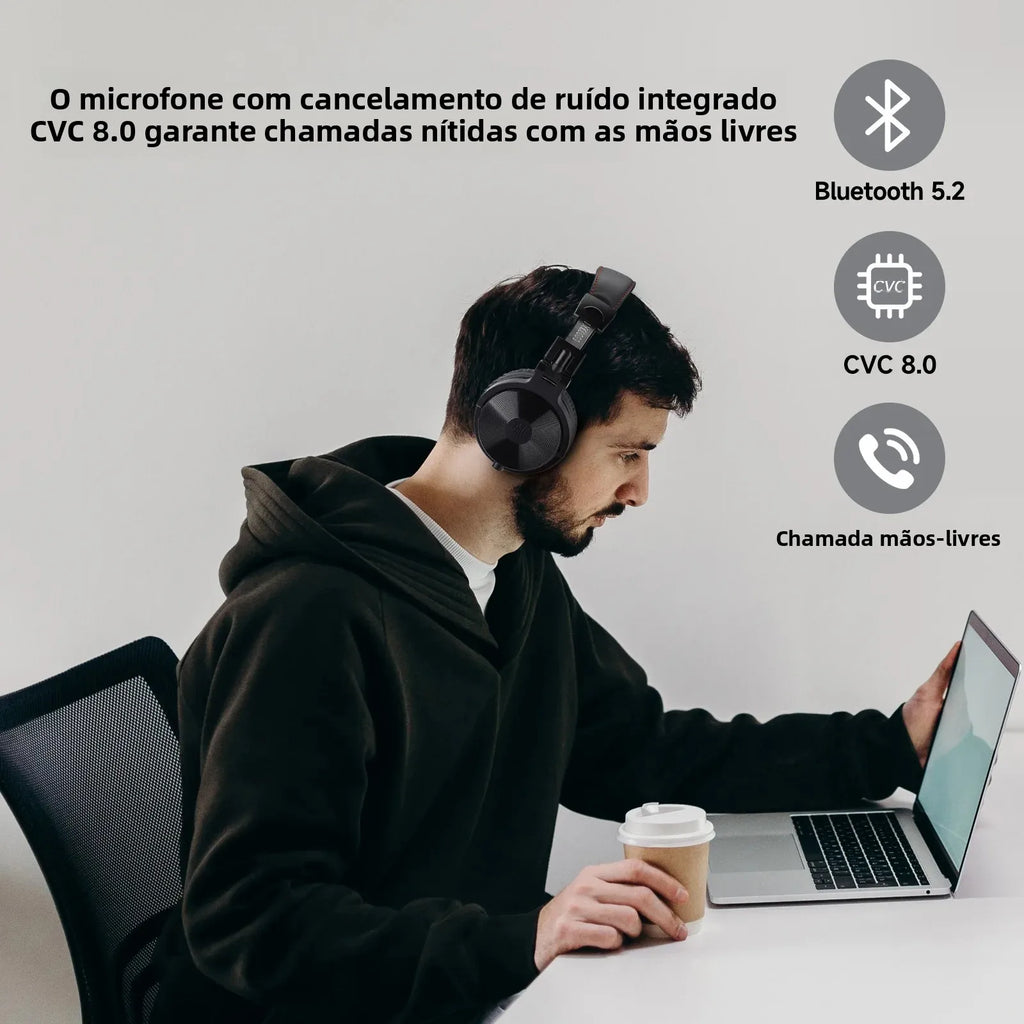 Headset Oneodio Pro-C Estúdio DJ Hi-Fi 50mm