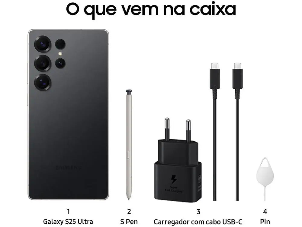 Samsung Galaxy S25 Ultra 256GB Titânio Preto