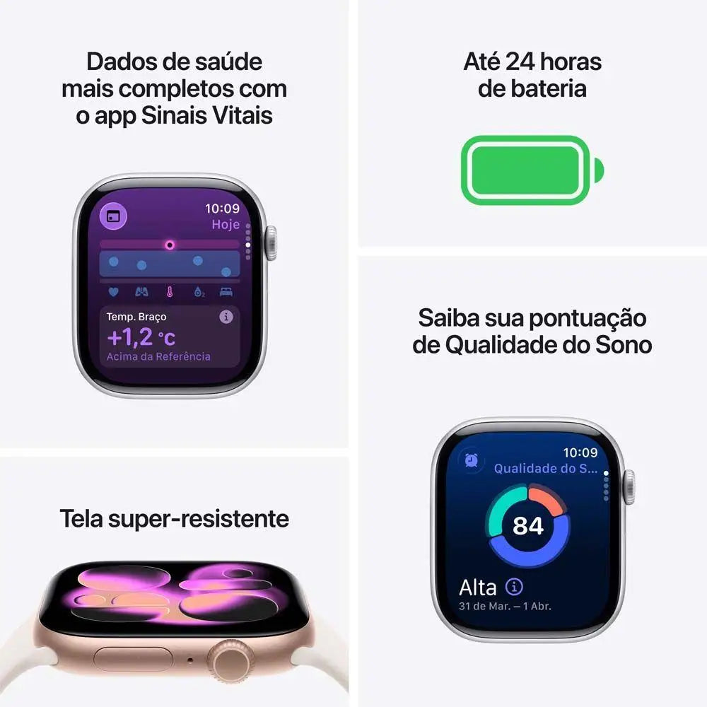 Apple Watch Series 11 GPS 42mm Cinza Espacial