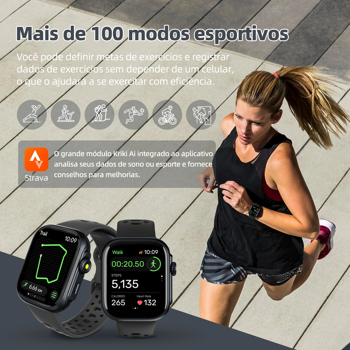 Smartwatch BETTDOW AI GPS com Alexa e Chamadas