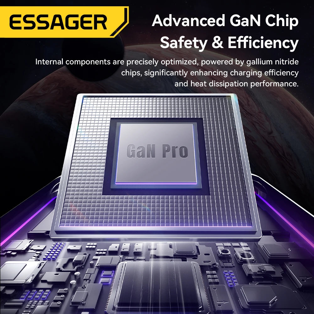 Carregador GaN Essager 33W USB-C Fast Charge