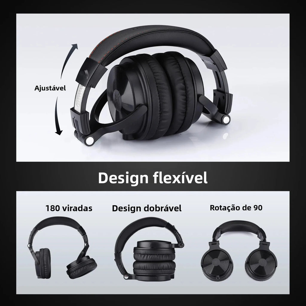 Headset Oneodio Pro-C Estúdio DJ Hi-Fi 50mm
