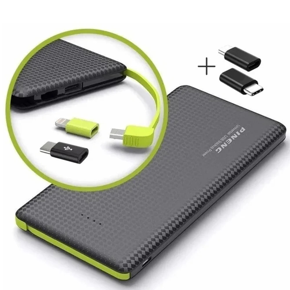 Power Bank 5000mAh/10000mAh com Adaptador V8