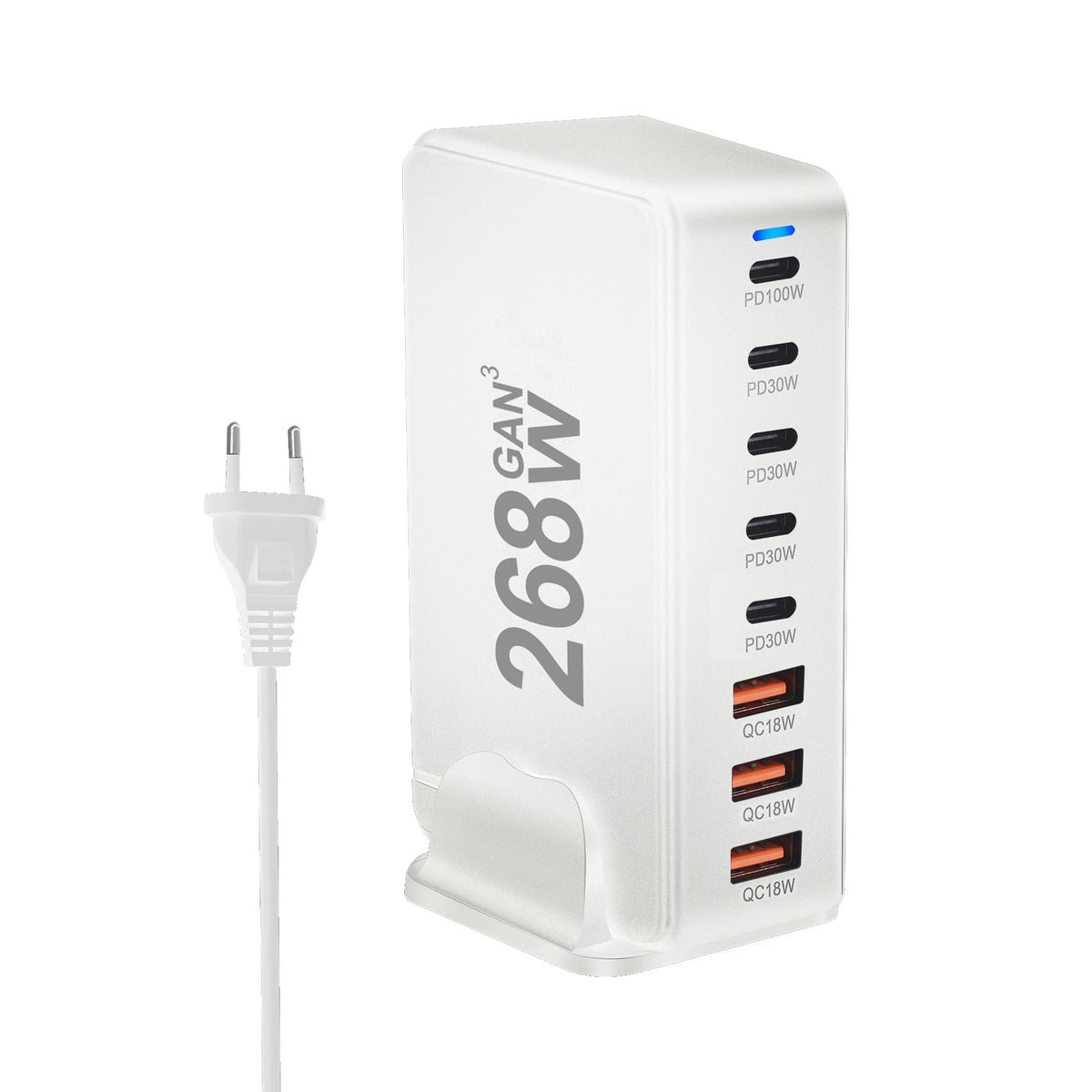 Carregador de Mesa GaN 268W Multi-Portas
