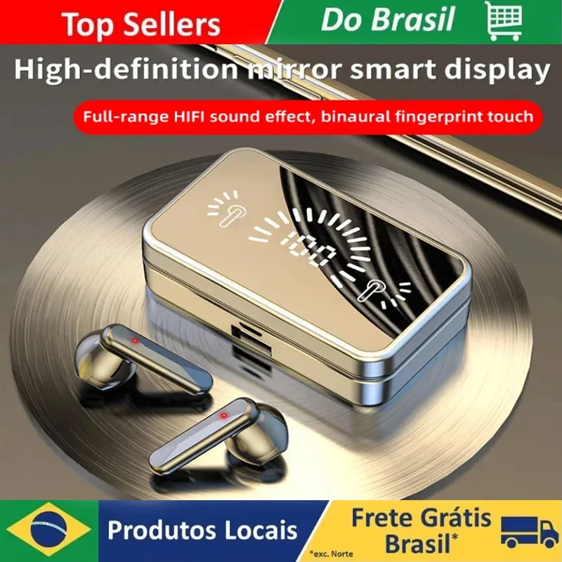 Fone TWS S20 Bluetooth com LED e Cancela Ruído