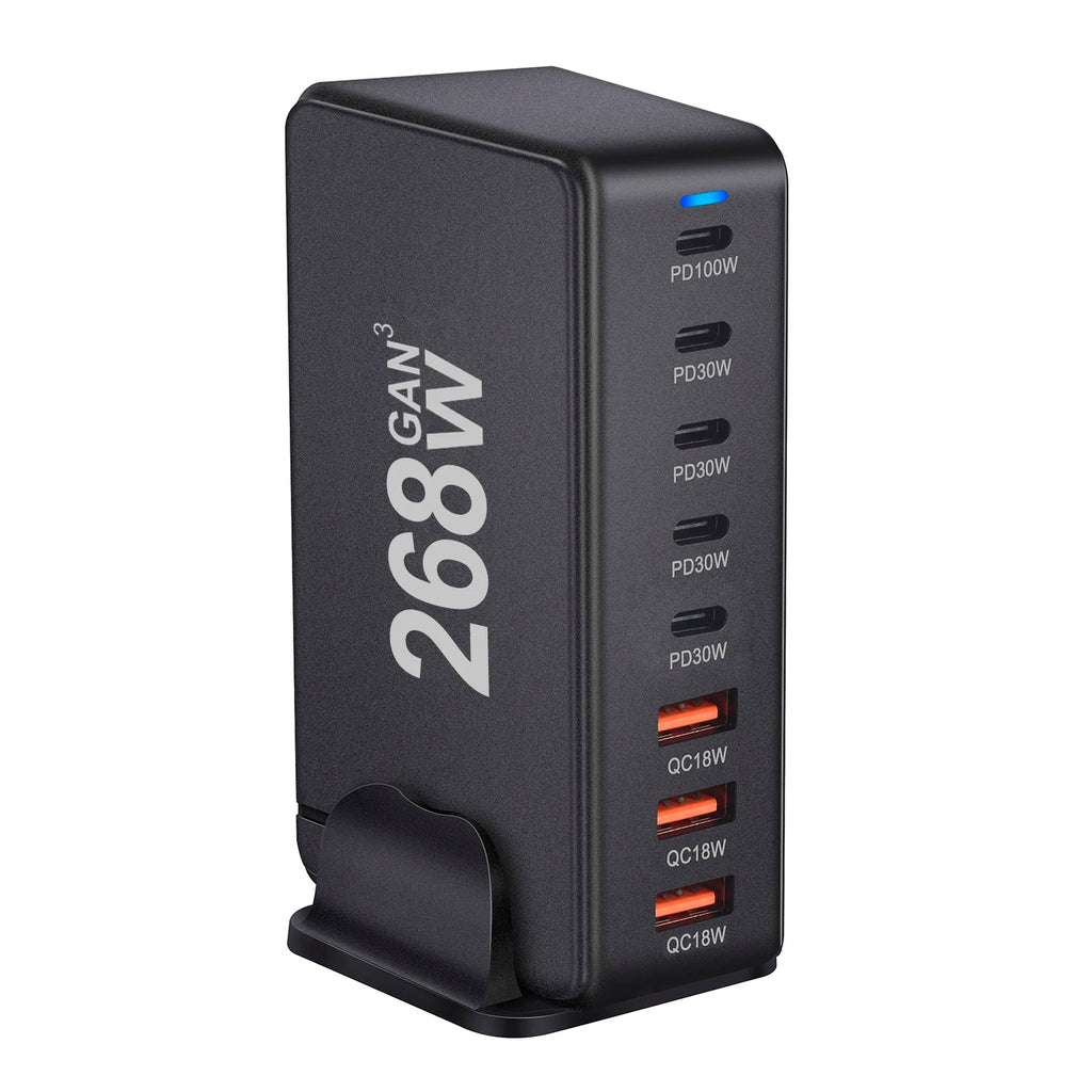 Carregador de Mesa GaN 268W Multi-Portas