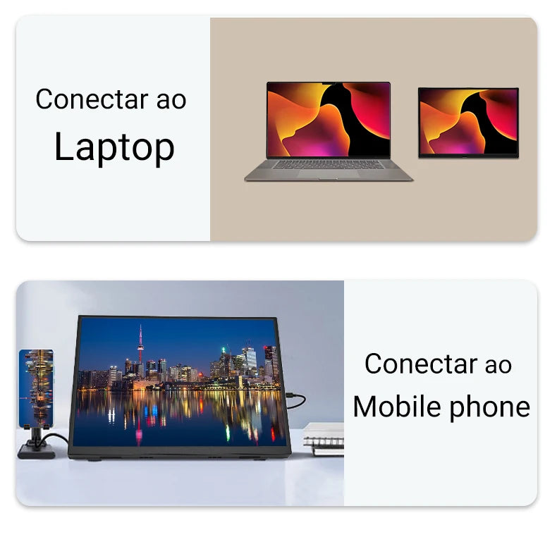 Monitor Portátil ZSUS 10" 60Hz Expansão