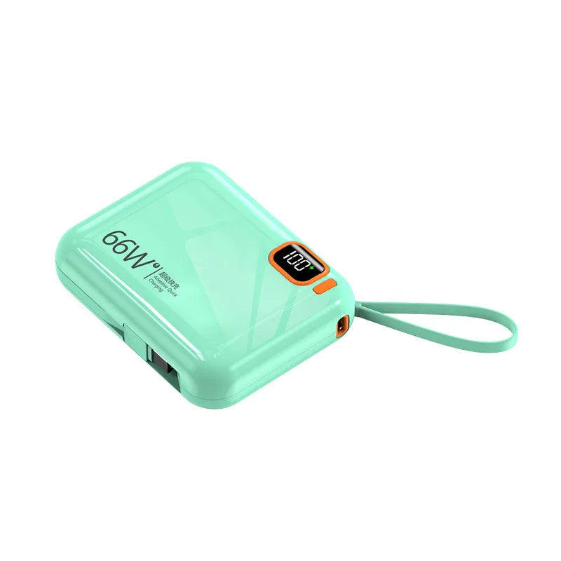 Power Bank 12000mAh Compacto com Cabo