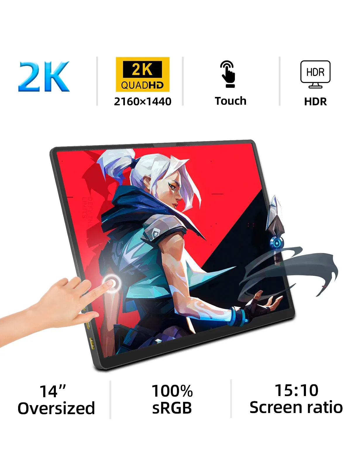 Monitor Portátil ZSUS 14" 2K 60Hz