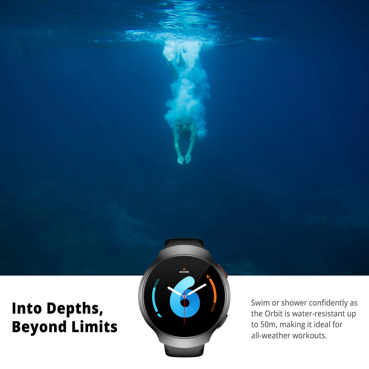 Smartwatch AIWR Orbit GPS AMOLED com ChatGPT