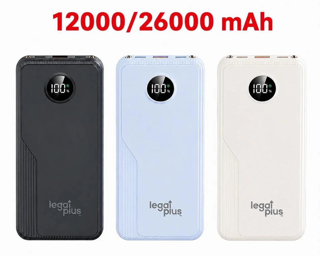 Power Bank 12000mAh/26000mAh Alta Capacidade