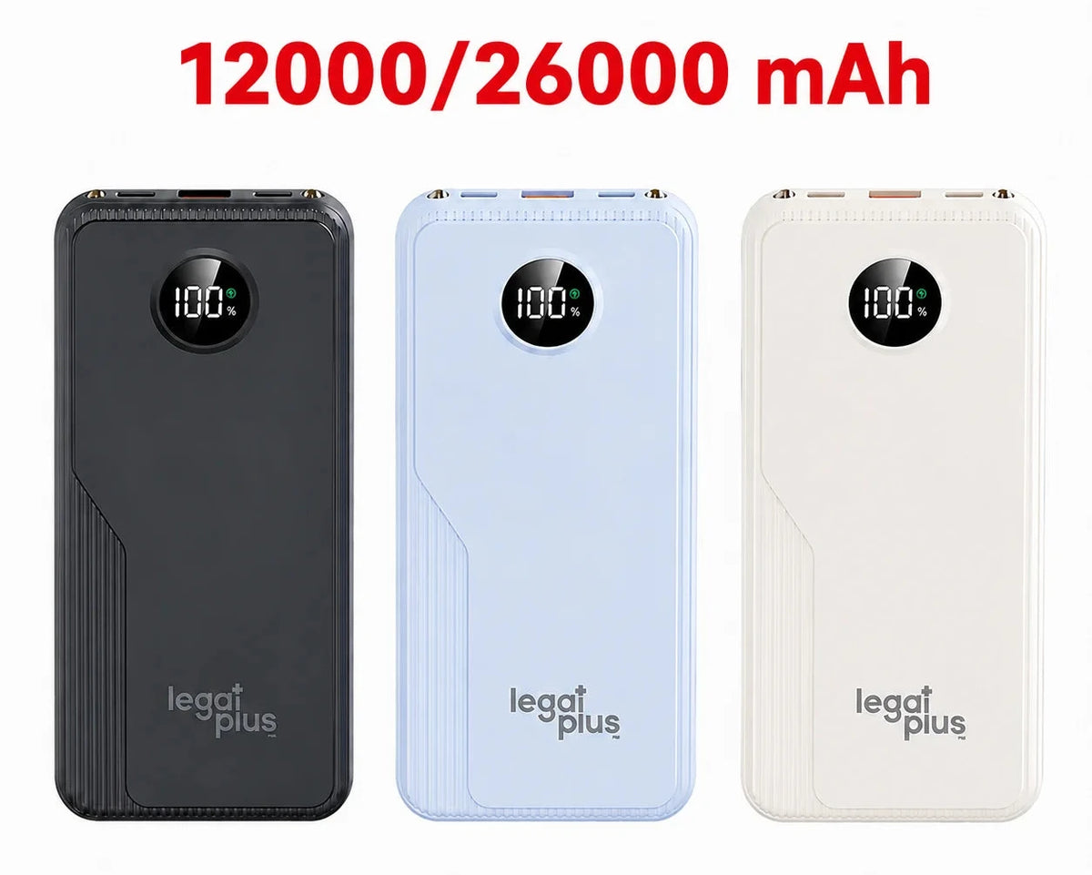 Power Bank 12000mAh/26000mAh Alta Capacidade