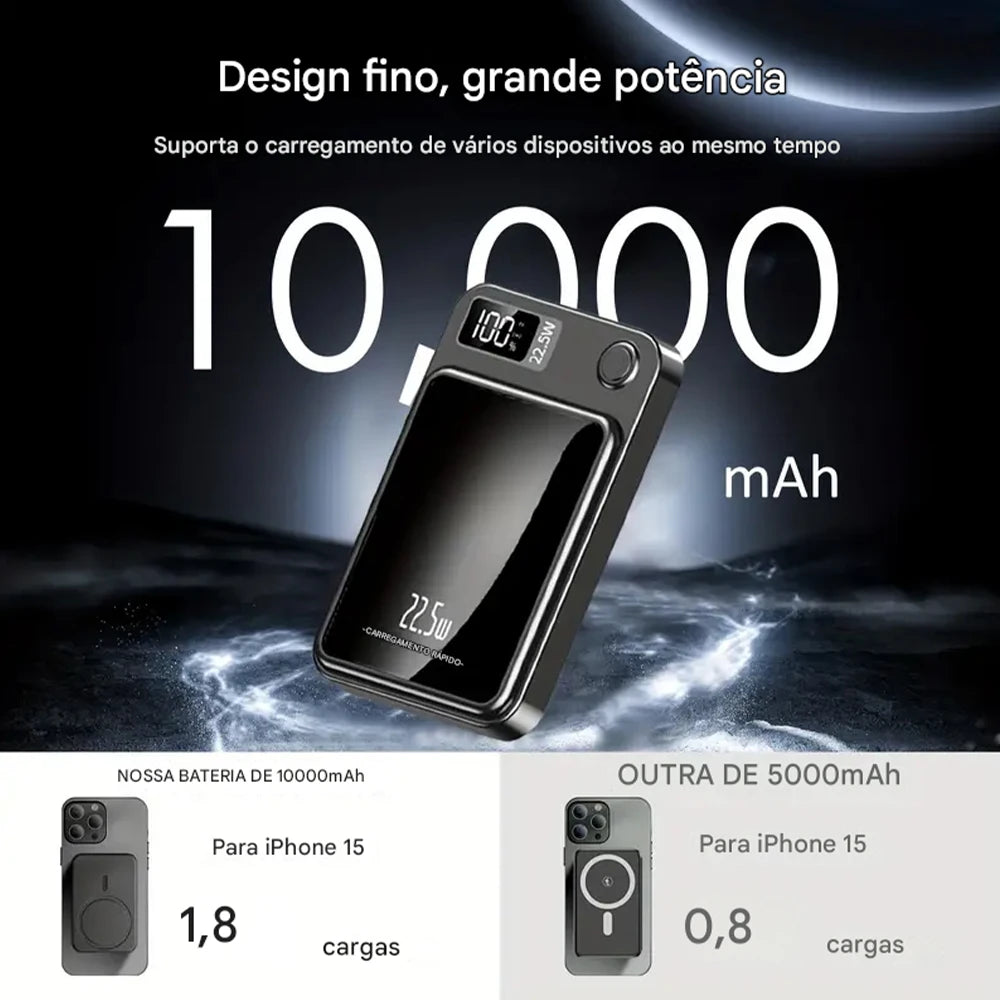 Power Bank 10000mAh Base Magnética MagSafe
