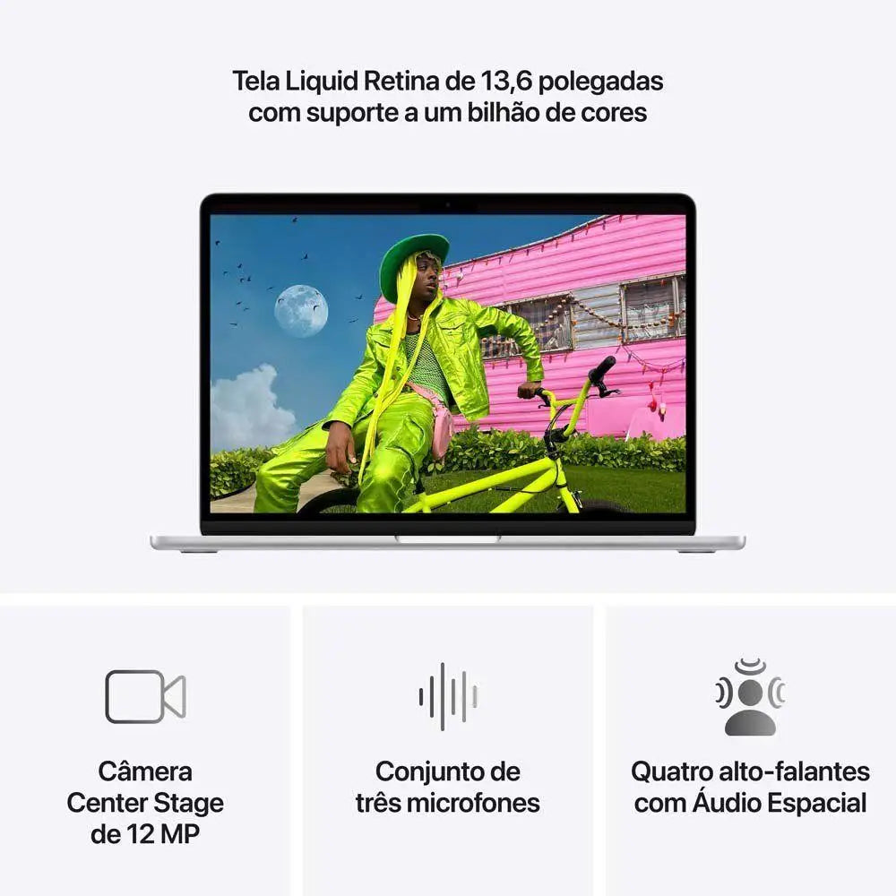 MacBook Air Apple 13" M5 16GB RAM 1TB SSD Prata